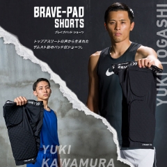 プレー中の激しいコンタクトによるダメージを軽減するパッド付ショーツ『ザムスト BRAVE-PAD SHORTS』　