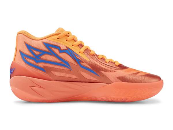 PUMA MB.02 ラメロボールバスケットボールシューズ ホワイト/オレンジ ラメロ・ボール 2ndシグネチャーモデル『PUMA MB.02 NEWカラー