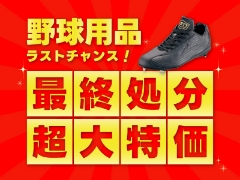 【オンラインショップ限定】ラストチャンス！野球用品最終処分大特価