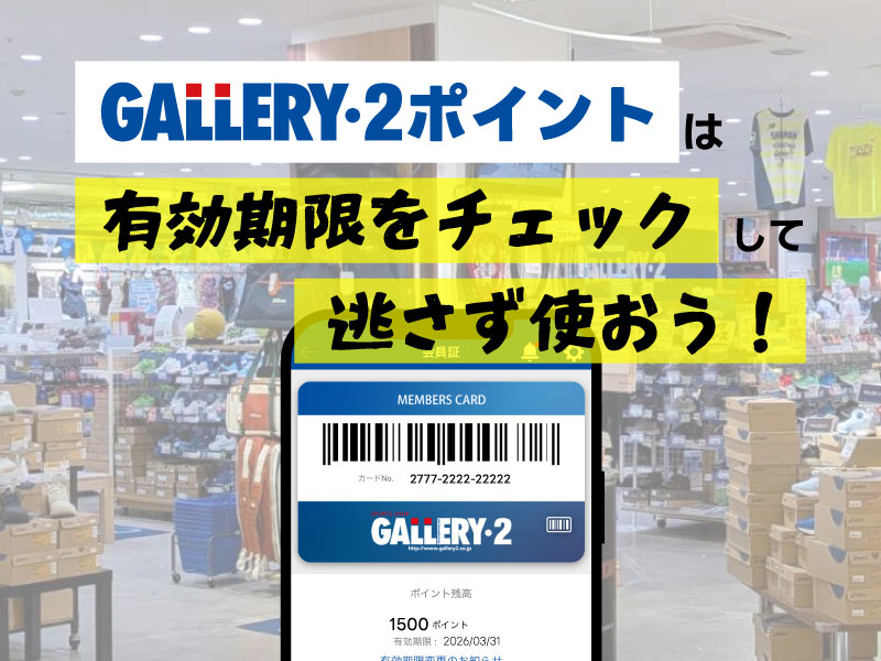 眠っているポイントありませんか？GALLERY・2ポイントは有効期限をチェックして逃さず使おう！