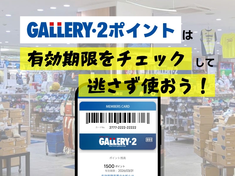 眠っているポイントありませんか？GALLERY・2ポイントは有効期限をチェックして逃さず使おう！