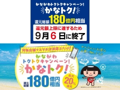GALLERY・2は20％還元！かながわトクトクキャンペーン！9/6（日）に終了です！！