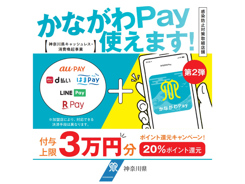 かながわPayまもなくポイント付与期間終了！【海老名・港南台テスコ・港北店】